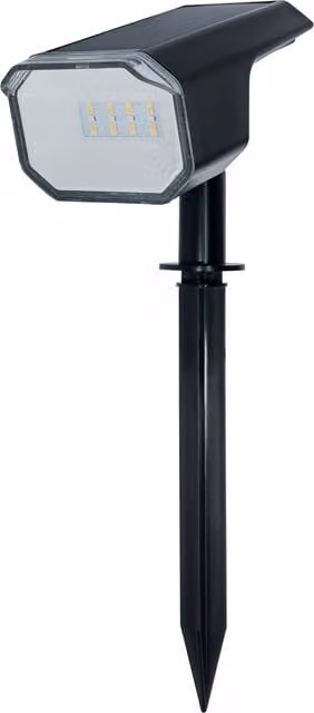 Litecraft Canyas Outdoor Solar LED Smart Spike Light with Remote Control, Black