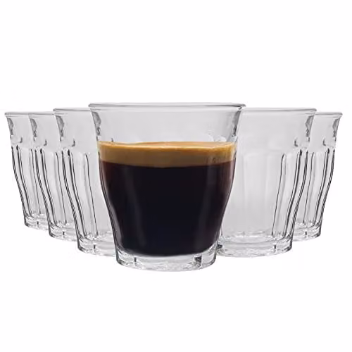 Duralex Picardie Shot Glass Espresso Cups, 90ml, Transparent, Pack of 12 – 1