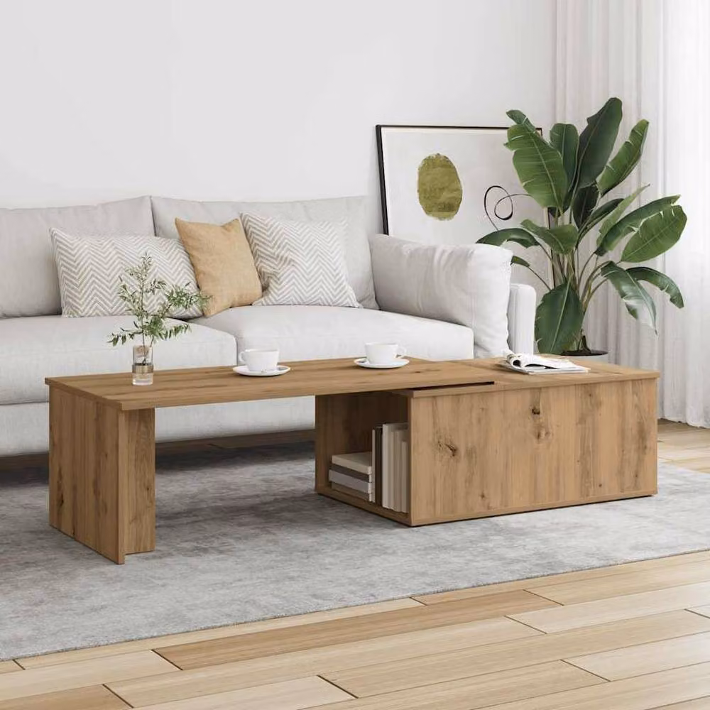 Berkfield Home Artisan Oak Coffee Table in Brown, W: 150 cm, D: 50 cm, H: 35 cm – 2