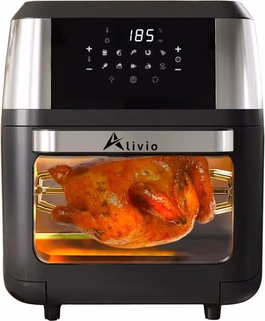 Alivio 12L Digital Air Fryer Oven with 12 Preset Programs, Black