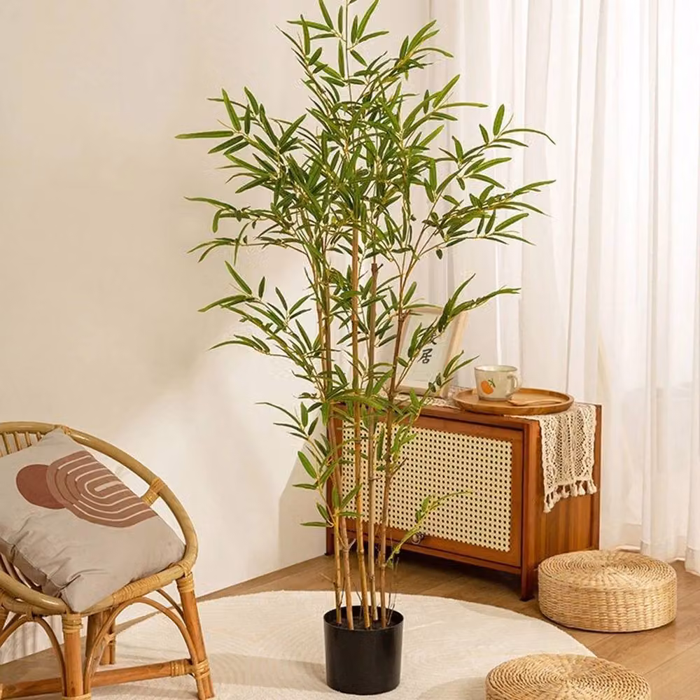 Kelvenix Green Artificial Bamboo Bonsai Tree Faux Potted Plant, Height: 120 cm – 2