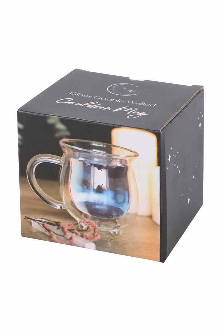 KDMD Silver Double Walled Glass Cauldron Mug – 3