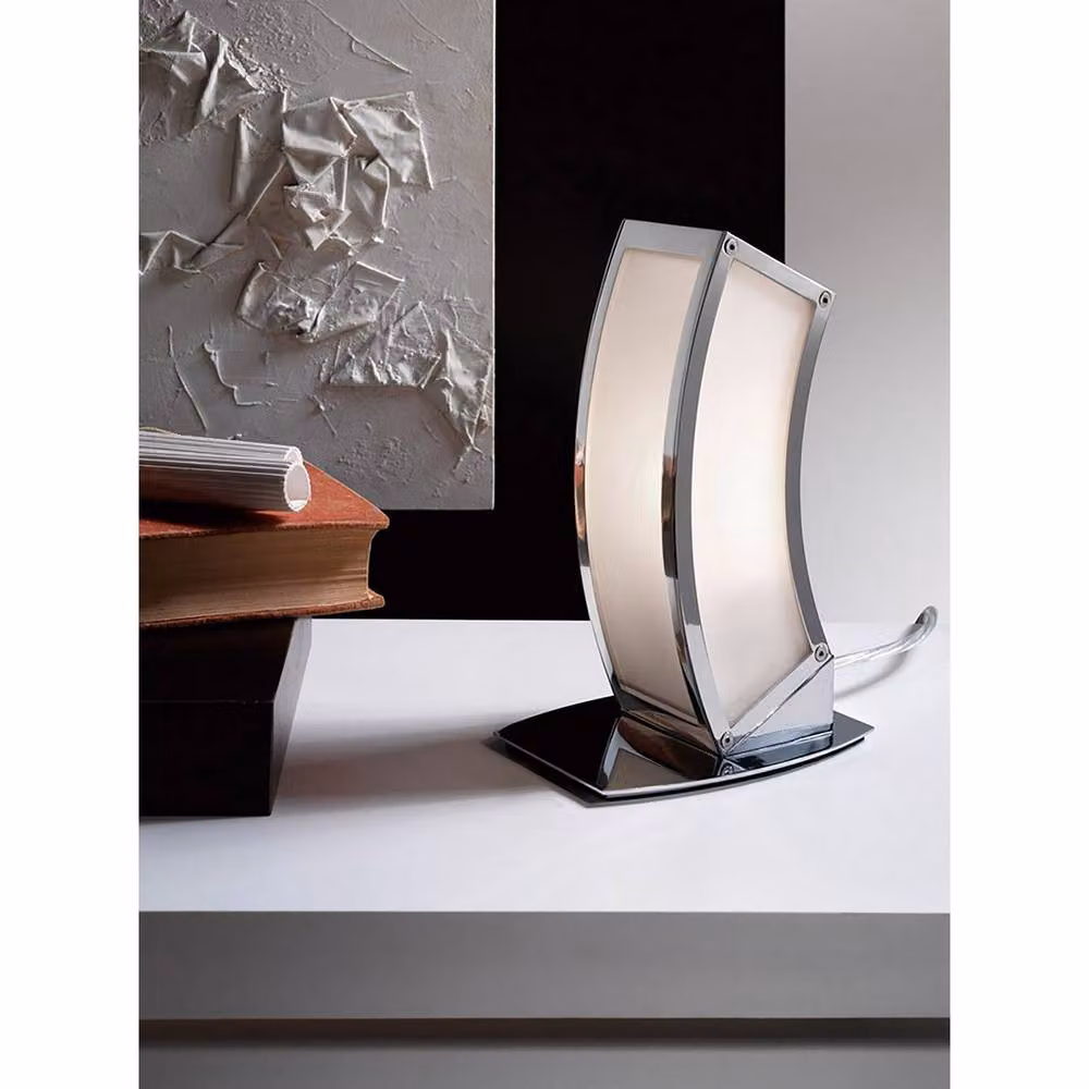 Netlighting Duna GU10 Table Lamp in Polished Chrome and Grey – 2
