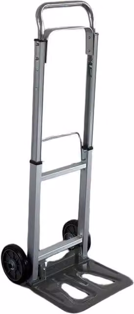 VOGREX Aluminium Hand Trolley, Compact Folding Sack Cart in Silver, 90kg Capacity – 1