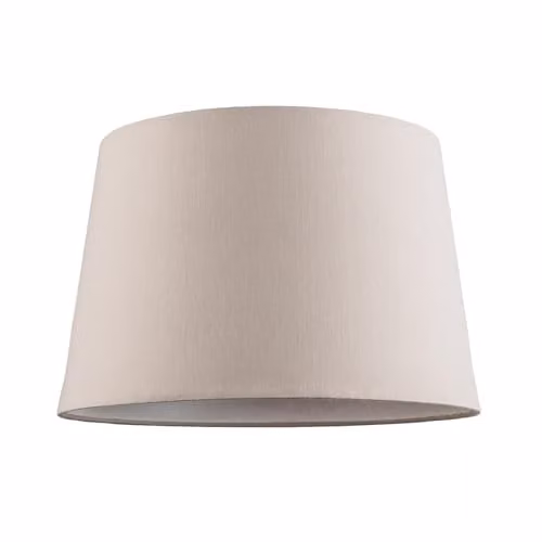 Happy Homewares Modern Beige Linen Fabric Cylinder Drum Lampshade with White Inner, W/D/H: 30 x 30 x 20 cm