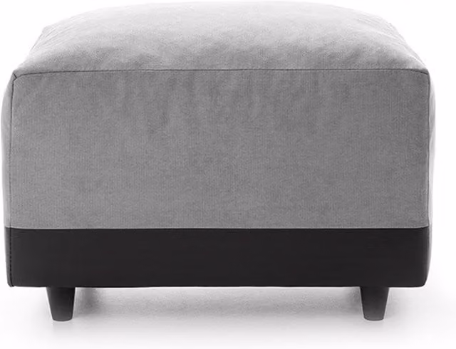 Abakus Direct Dylan Collection Cube Footstool in Light Grey