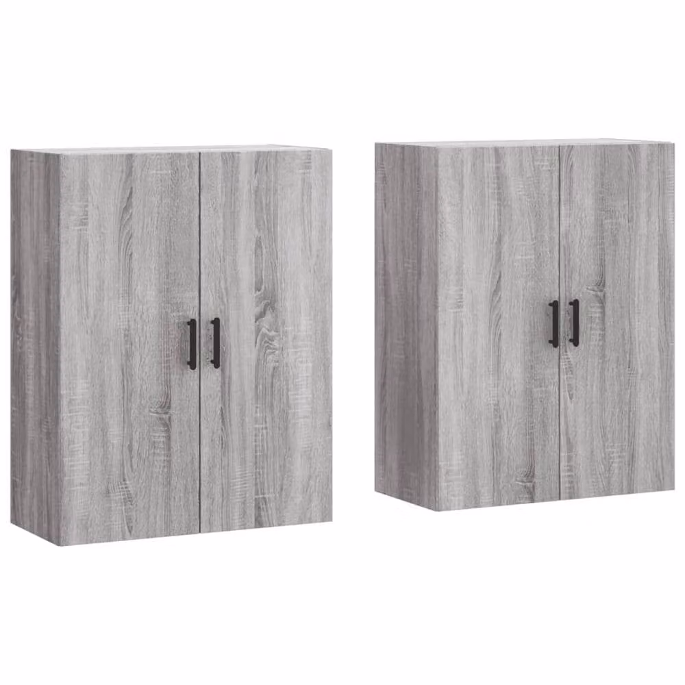 Berkfield Home Wall Mounted Cabinets, 2 Piece, Grey Sonoma, W: 69.5 cm, D: 34 cm, H: 90 cm – 3