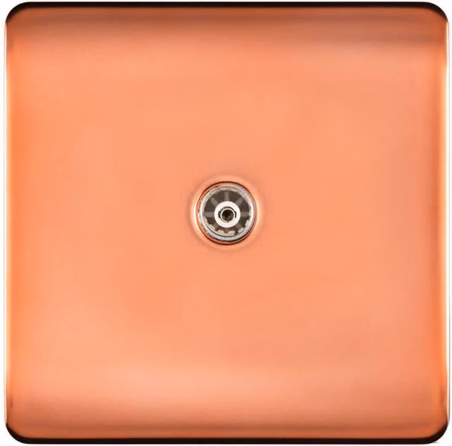 Trendi 1 Gang Female Co-Axial Television Socket in Copper – 3