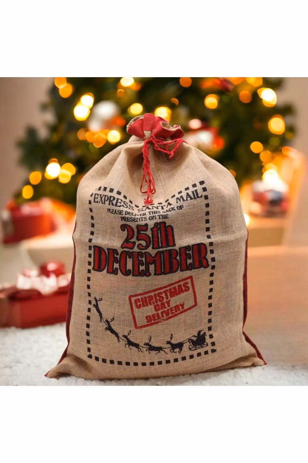 KDMD Christmas Jute Sack in Brown – 2