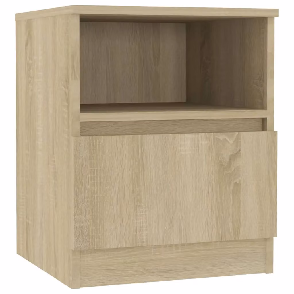 Berkfield Home Set of 2 Bedside Cabinets in Sonoma Oak Brown, W/D/H: 40 x 40 x 50 cm – 3