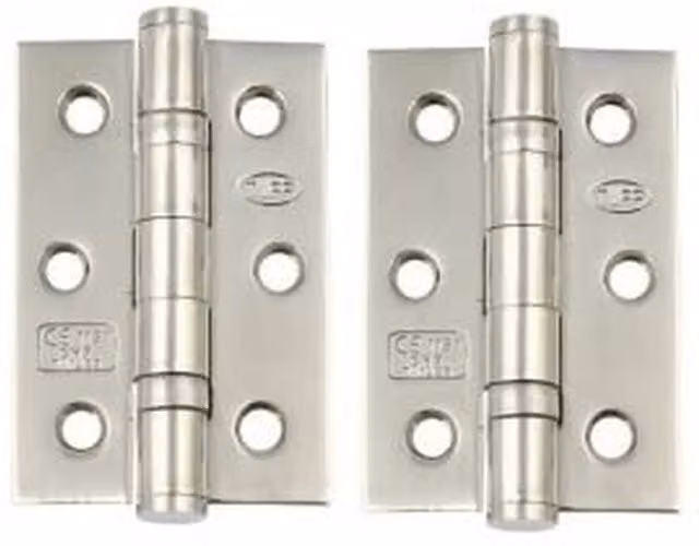 Golden Grace Screw-on Ball Bearing Hinges in Polished Chrome
