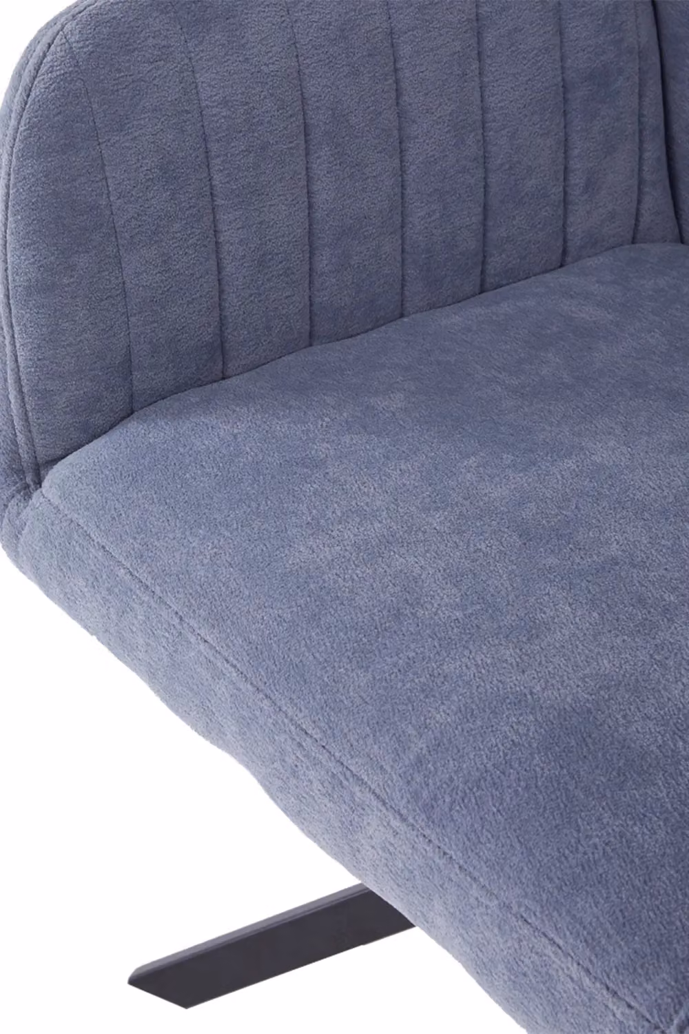 Living and Home Grey Upholstered Modern Tub Swivel Chair with Armrests and Metal Legs – 4