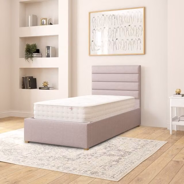 Aspire Kelly Eire Linen Fabric Ottoman Storage Bed in Grey, Single (W: 90 cm, L: 190 cm)