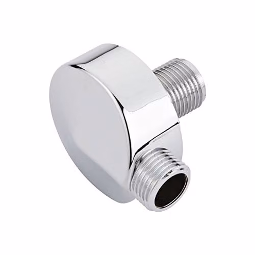 Nuie A3203 Modern Bathroom Shower Accessories Round Outlet Elbow, Chrome, W: 53 mm x D: 53 mm