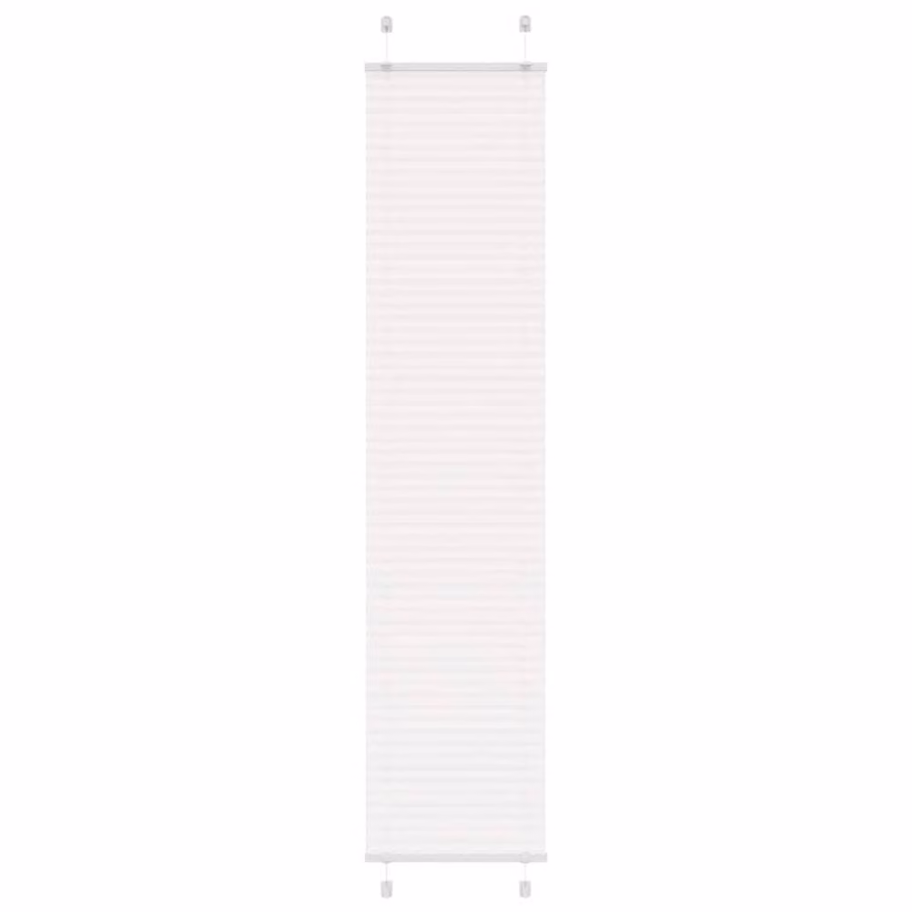 Berkfield Home Single Pleat Corded Blind in White Polyester, W: 45 cm, H: 200 cm – 2