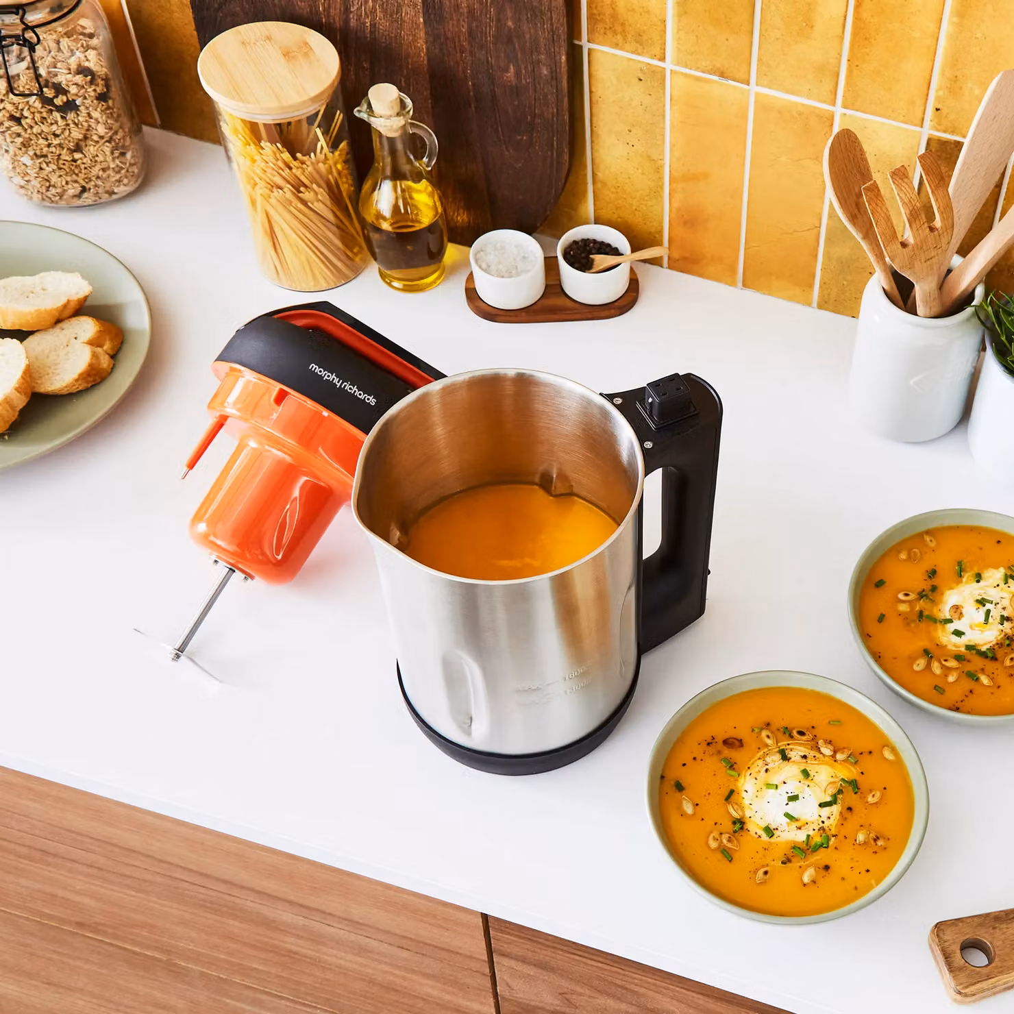 Morphy Richards Large Soup Maker in Metallic Silver with Digital Display and Timer – 5