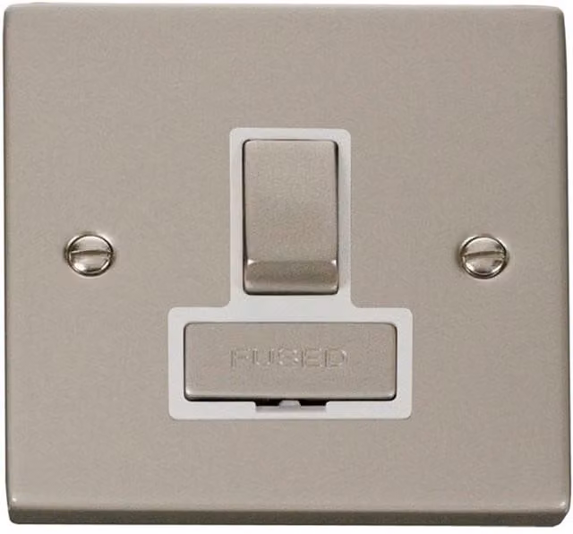 SE HOME White Flush Combination Plate with 13A Fused Ingot Connection Unit