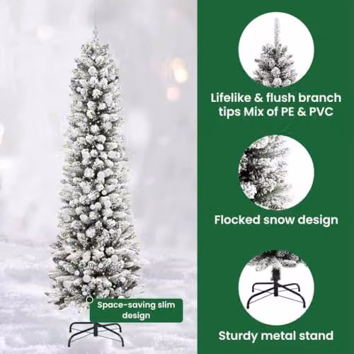 vidaXL White Artificial Christmas Tree, Height: 240 cm – 5