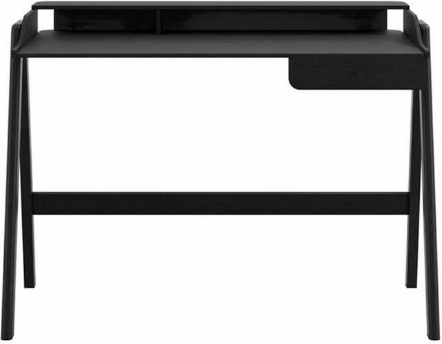 Lemon Pavilion Furniture Lark Black Writing Desk with Single Pedestal Drawer, W/D/H: 116 x 52 x 84 cm – 2