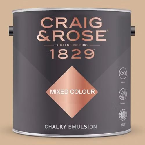 Craig & Rose 1829 Chalky Emulsion Paint in Regency Cream, 2.5l