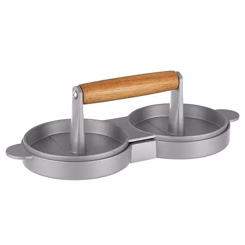 Premier Housewares From Scratch Non-Stick Double Hamburger Press in Brown