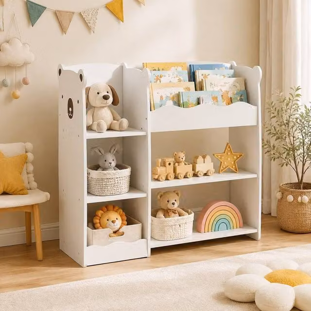 STILVORA Kids Toy Storage Unit in White – 1