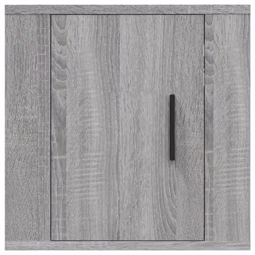 vidaXL Set of 2 Modern Wall Mounted Media Units in Grey Sonoma, W/D/H: 40 x 34.5 x 40 cm – 2