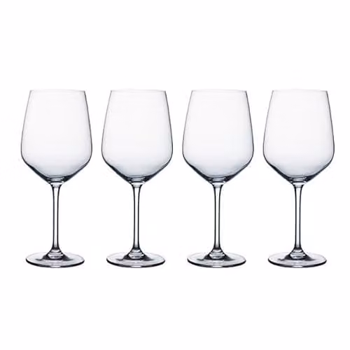 Rayware Ravenhead Kings Set of 4 Transparent Wine Glasses, 520ml – 1
