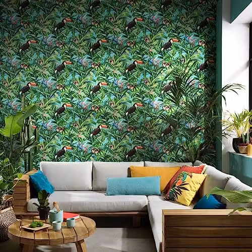 Erismann Paradisio 2 Floral Non-Woven Vinyl Wallpaper, Multicolour, Roll – 6