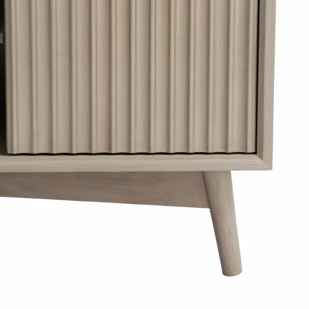 Home Garden Direct Monza Fluted TV Unit with Storage in Grey Pale Ash – 6