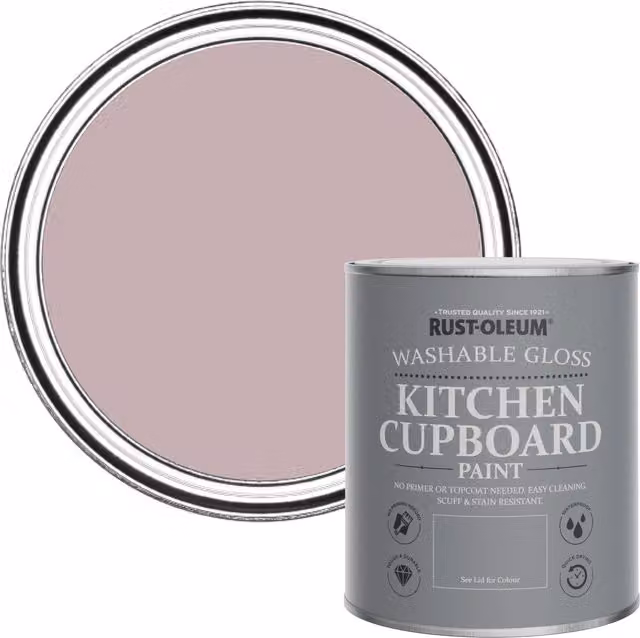 Rust-Oleum Kitchen Cupboard Paint in Gloss Finish, Pink, 0.75 l