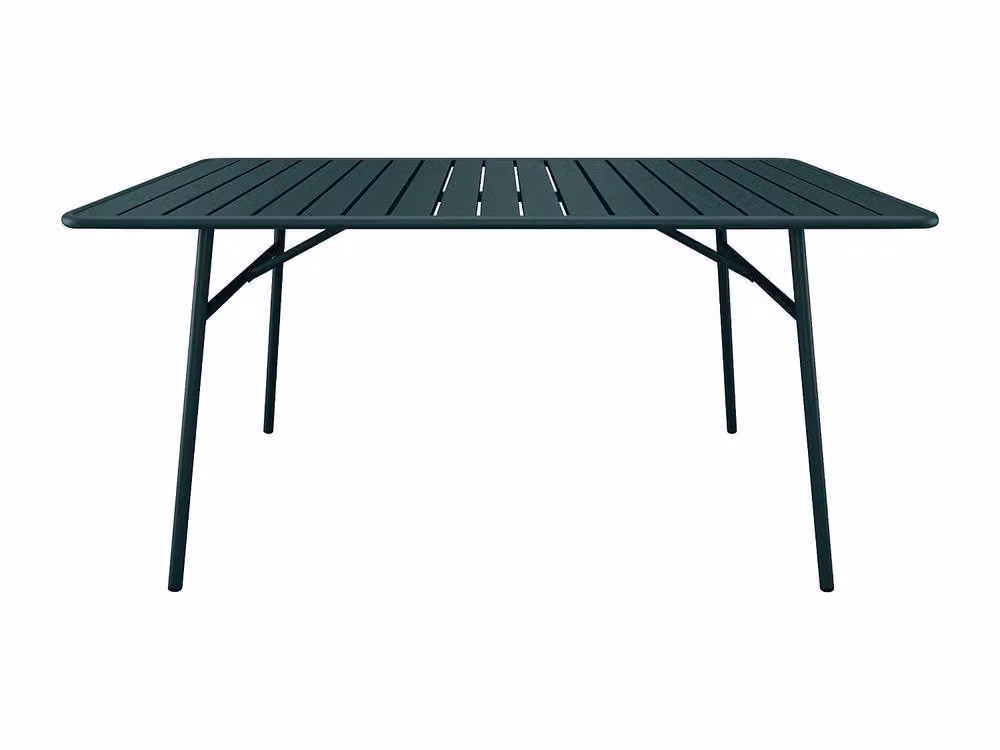 MYLIA Mirmande Metal Garden Table in Fir Green, W/D/H: 160 x 80 x 74.5 cm – 2