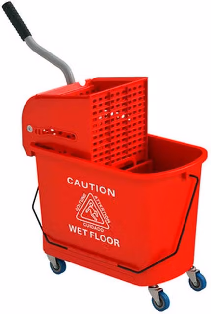 NESTLUNE 20L Compact Mop Bucket with Wringer, Red