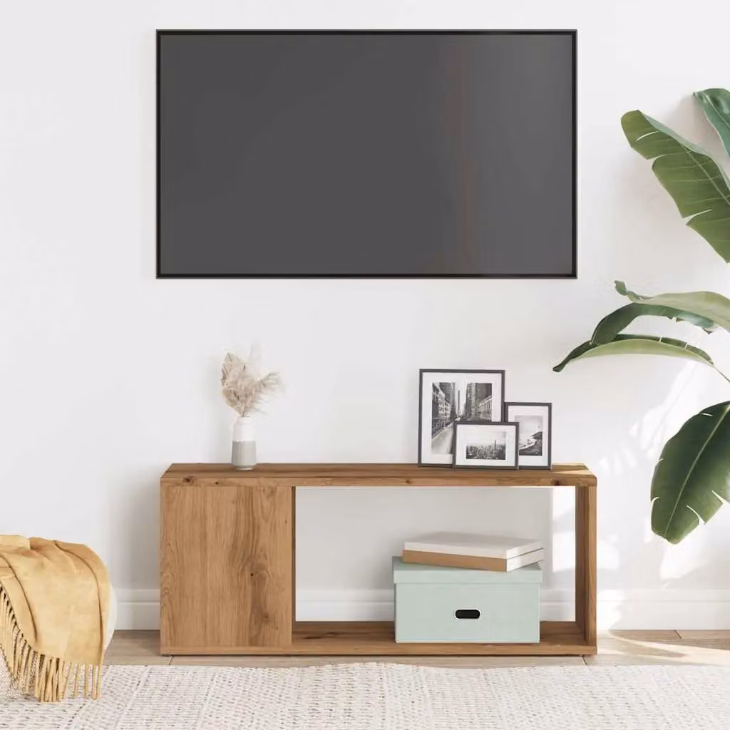 Berkfield Home Artisan Oak TV Cabinet in Brown, W/D/H: 80 x 24 x 32 cm – 4