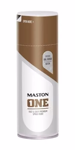 Maston Spray Paint ONE Satin Matt Brown RAL8008 400ml