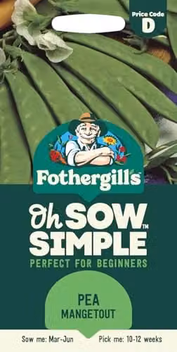 Mr Fothergill's Oh Sow Simple Pea Mangetout Green Vegetable Seeds