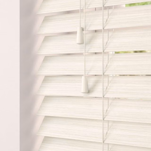 Terrys Made To Measure 50mm Wood Essence Venetian Blind in Arctic Oak White