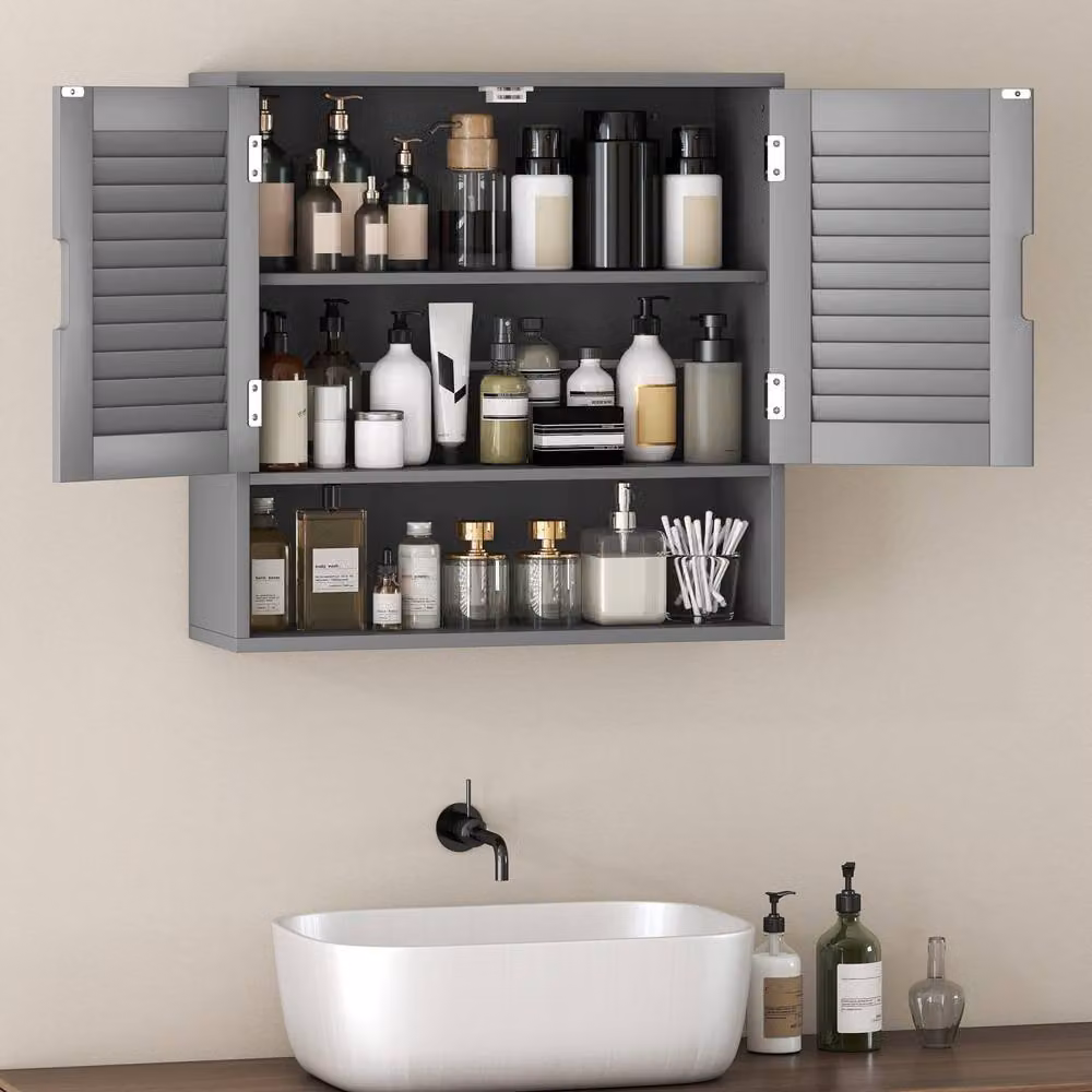 Wyld Haus Zilikane Wall Mounted Bathroom Cabinet Grey W/D/H: 60 x 20 x 60 cm – 4