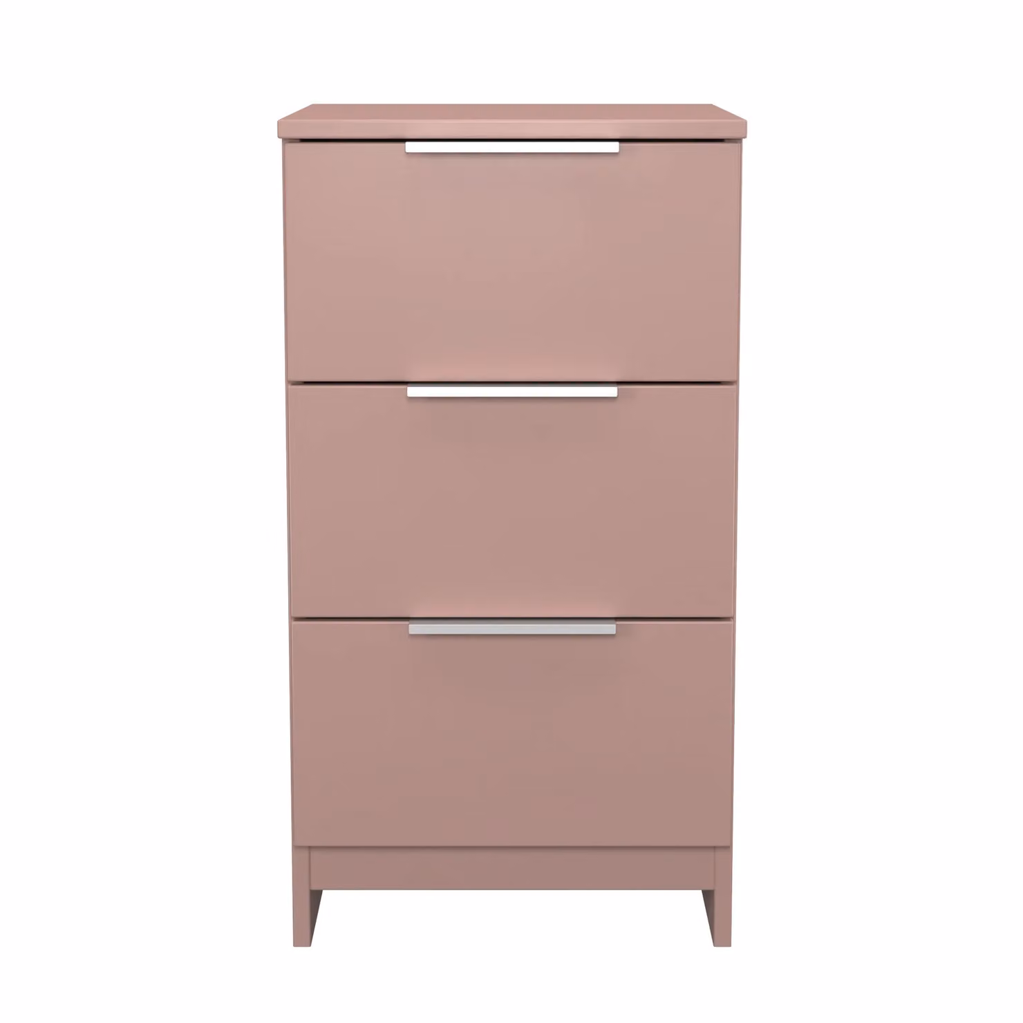 Ready Assembled 2 U Dover 3 Drawer Bedside Cabinet in Dusty Pink – 2