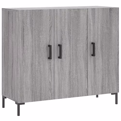 vidaXL Modern Grey Sonoma Sideboard in Engineered Wood W/D/H: 90 x 34 x 80 cm – 1