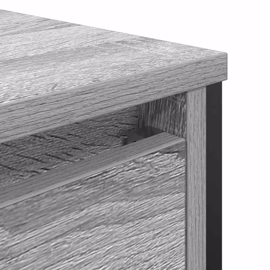 Berkfield Home Bathroom Basin Cabinet with Drawers, Grey Sonoma, W: 90 cm, D: 34.5 cm, H: 60 cm – 3