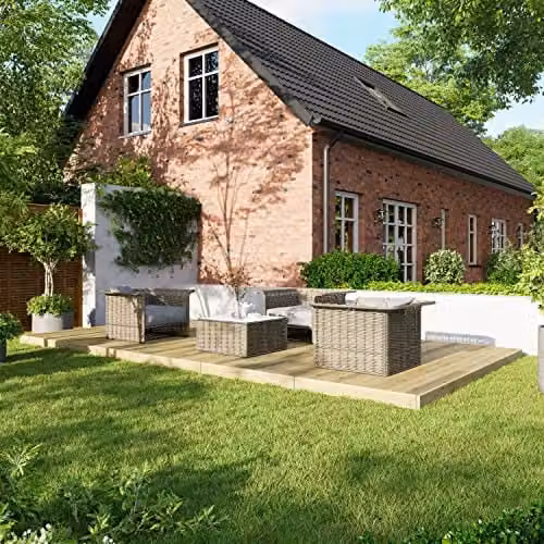 Powersheds Premium Wooden Decking Kit in Brown
