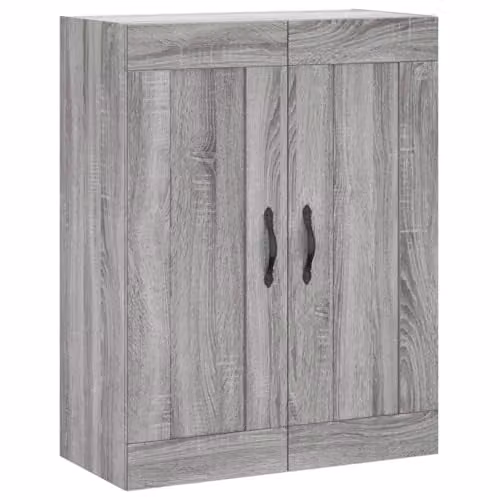 vidaXL Wall Mounted Cabinet in Grey and Black, W/D/H: 69.5 x 34 x 90 cm – 1