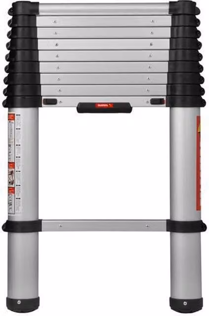 Telesteps Line Telescopic Aluminium Ladder, Silver, 3.8 m – 1