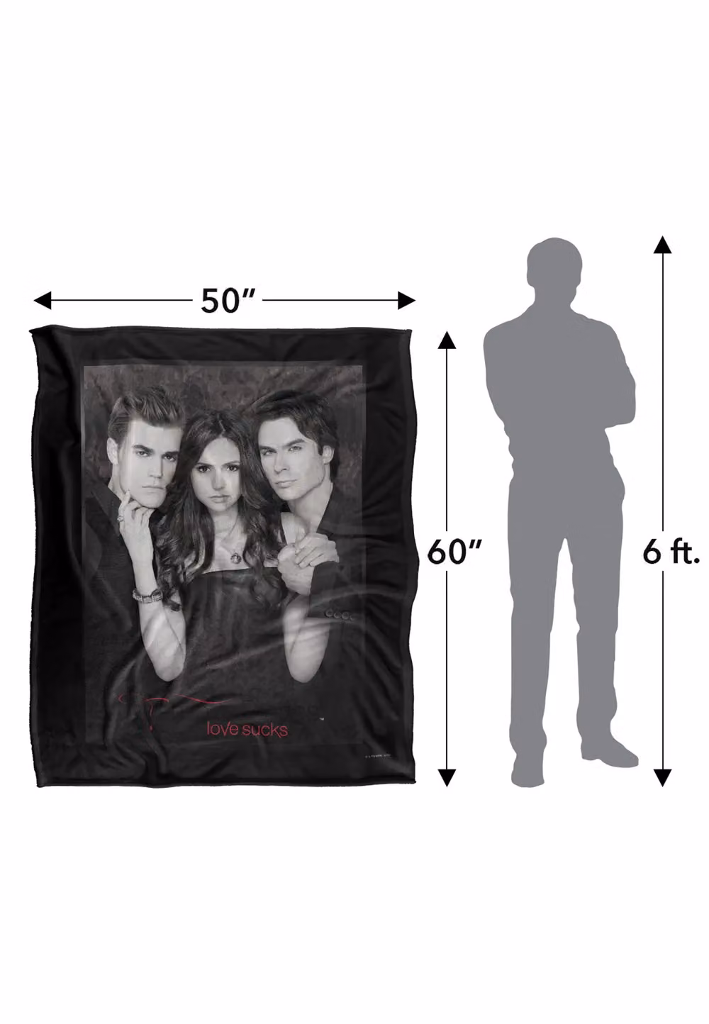 Warner Brothers The Vampire Diaries Silky Touch Super Soft Throw Blanket in White – 4