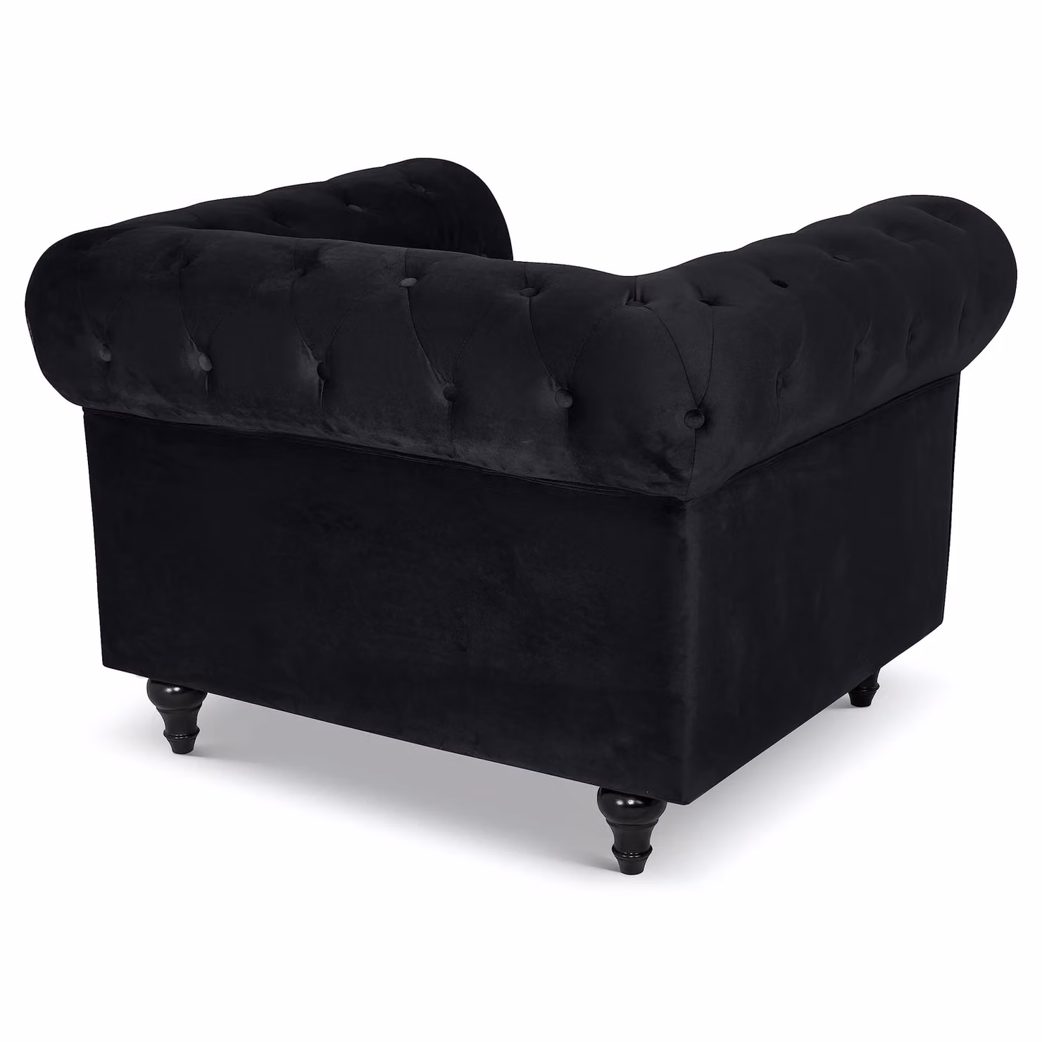 Bravich LTD Chesterfield 3 Seater Velvet Sofa in Black – 3