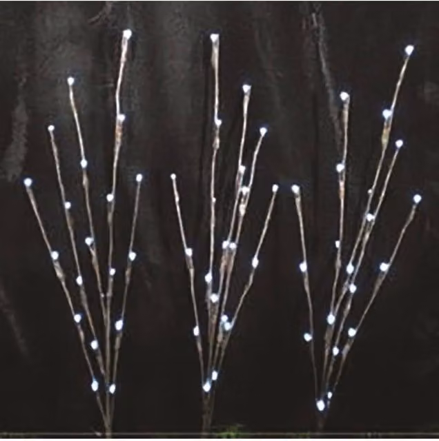 KDMD White Light Twig Battery Operated LED Garden Pathway Lights – 1
