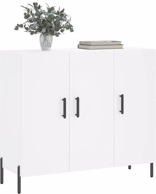 Berkfield Home White Modern Sideboard W/D/H: 90 x 34 x 80 cm – 1