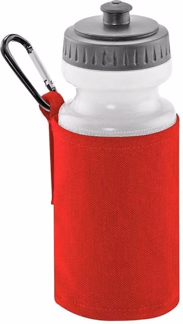Quadra Red BPA-Free Plastic Water Bottle and Holder with Screw Cap, 500 ml – 1