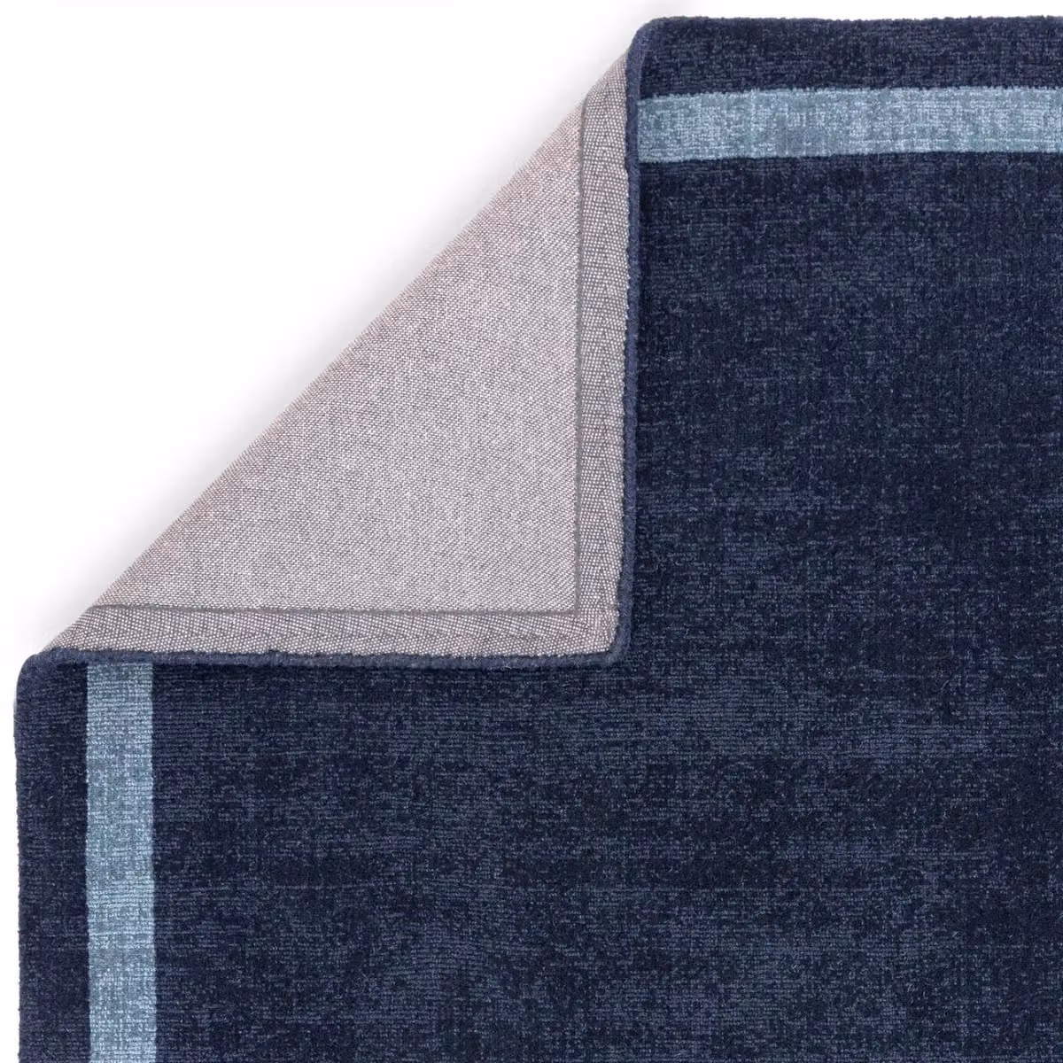 The Rug Shop UK Blue Handmade Plain Border Wool Area Rug, W: 160 cm, D: 230 cm – 3